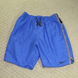 Men's NIKE Royal Blue Athletic Shorts Swim Trunks Small Sheds Water